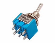 Interruptor de palanca cola de rata 6A 125V MTS-203 DPDT - ElectroCrea