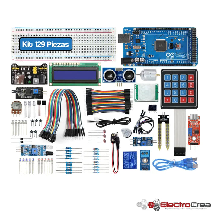 Kit de Arduino Básico Mega 129pzas AR004 - ElectroCrea