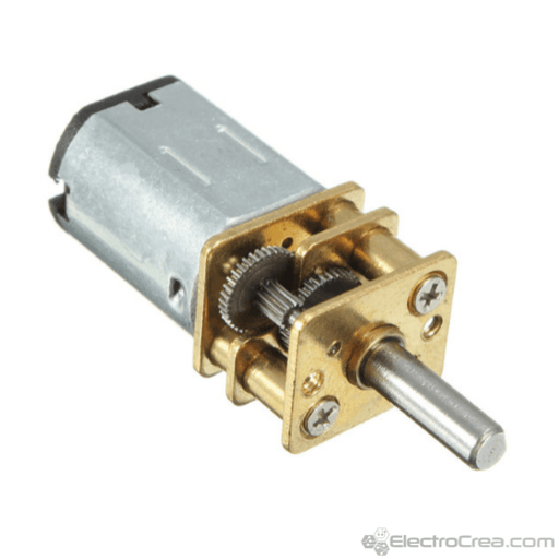 Motor DC con reductor 200 RPM - ElectroCrea