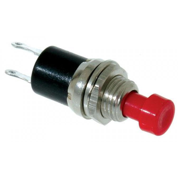 Interruptor push boton SIN enclave rojo 7mm 3A 125v PBS-110 - ElectroCrea