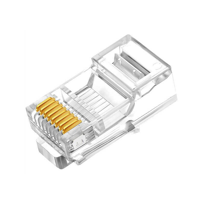 Conector plug RJ45 Chapado en Oro