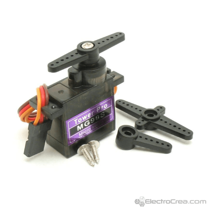 Servo motor MG90S - ElectroCrea