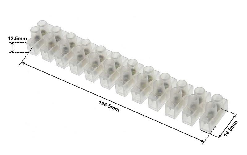 Banco de terminales 24 tornillos 2 filas